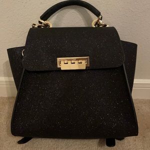 Zac Posen Eartha backpack black glitter